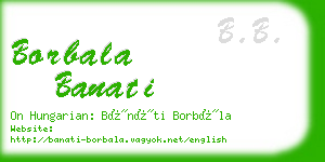 borbala banati business card